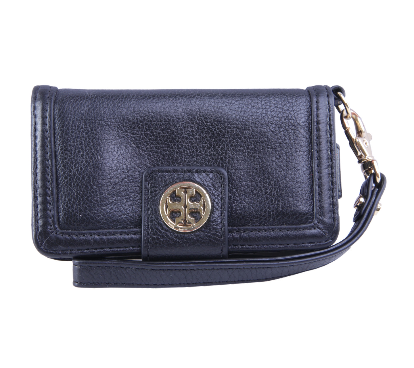 Tory Burch Black Amanda Leather Smartphone Wristlet For Iphone 5 Wallet Wallet