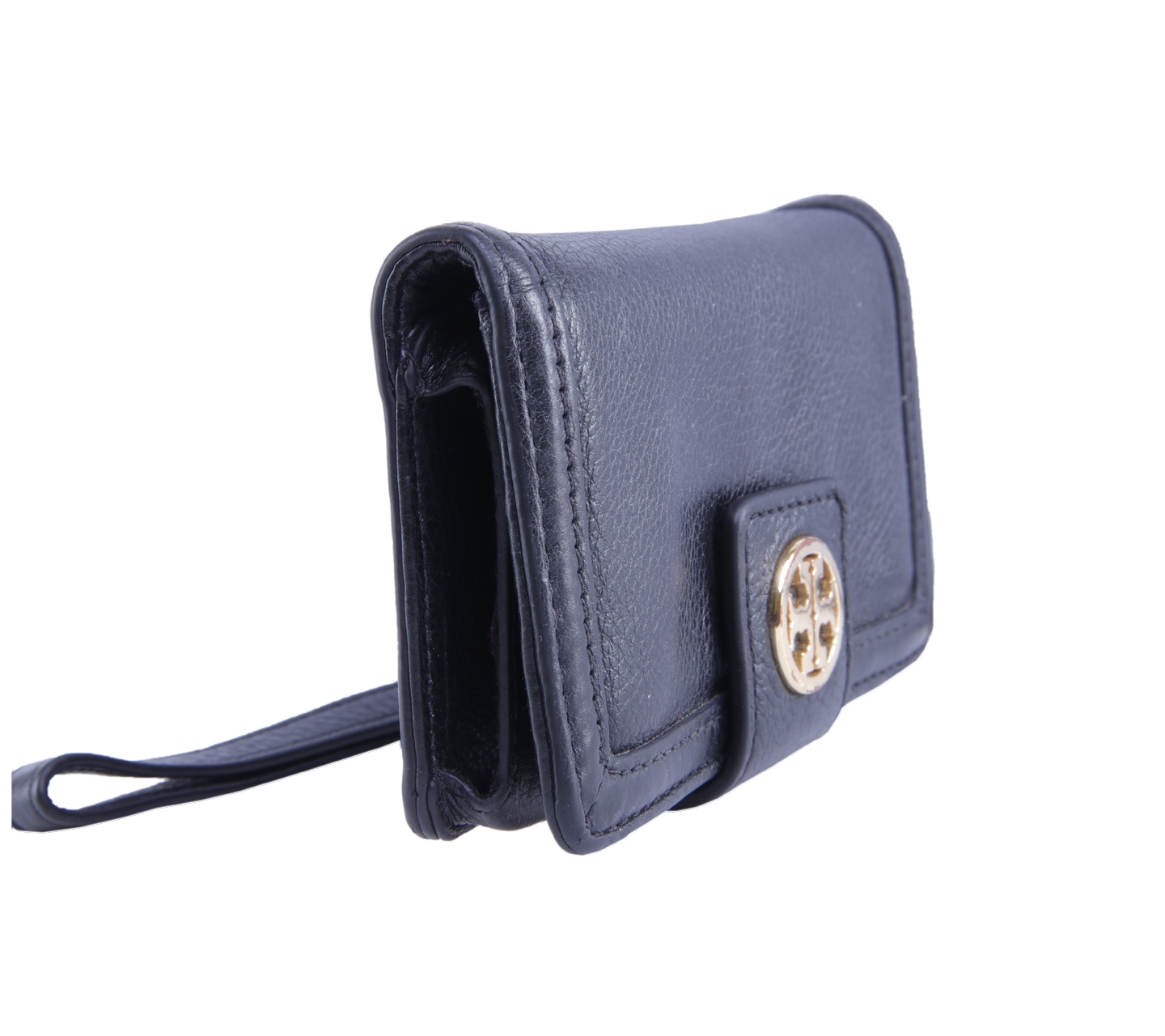 Tory Burch Black Amanda Leather Smartphone Wristlet For Iphone 5 Wallet Wallet