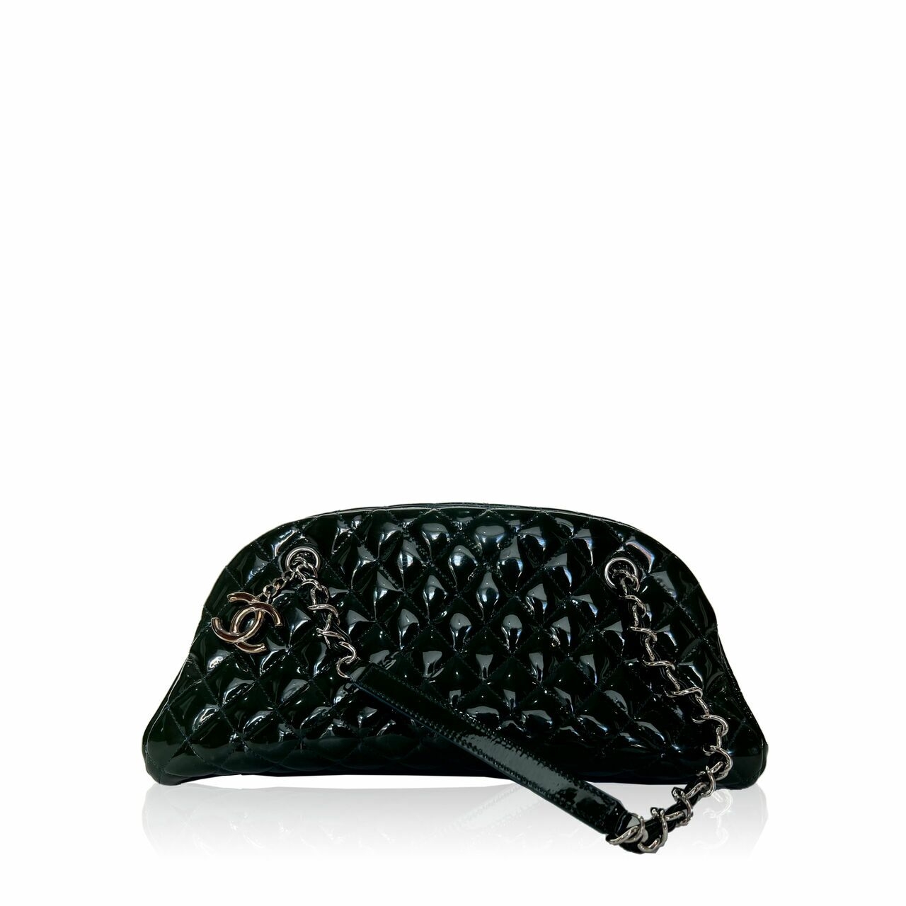 Chanel Mademoiselle Patent Bowling Bag Handbag