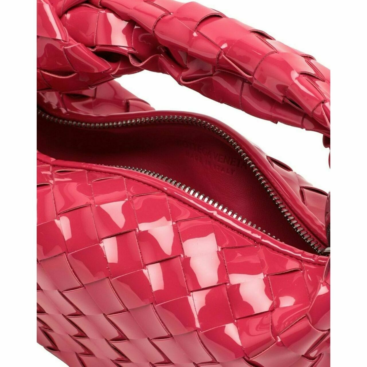 Bottega Veneta Jodie Mini Patent Fuchsia