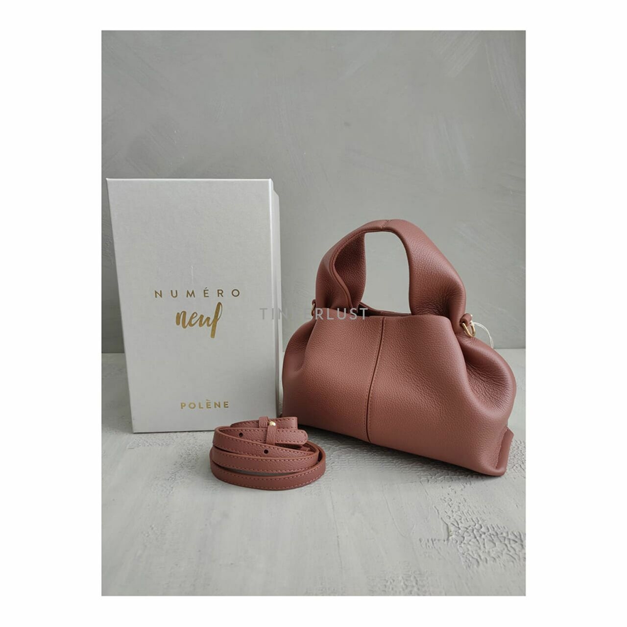 POLENE Mini Neuf Grain Blush Satchel