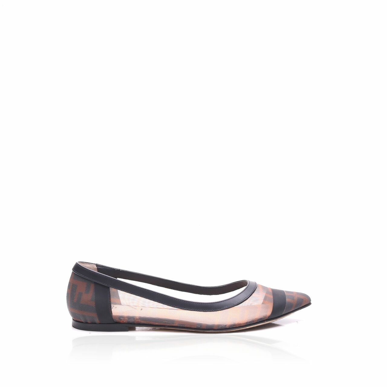 Fendi FF Colibri Mesh Ballet Flats Shoes