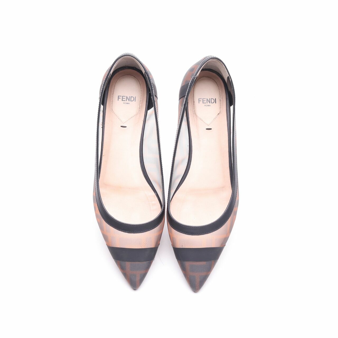 Fendi FF Colibri Mesh Ballet Flats Shoes