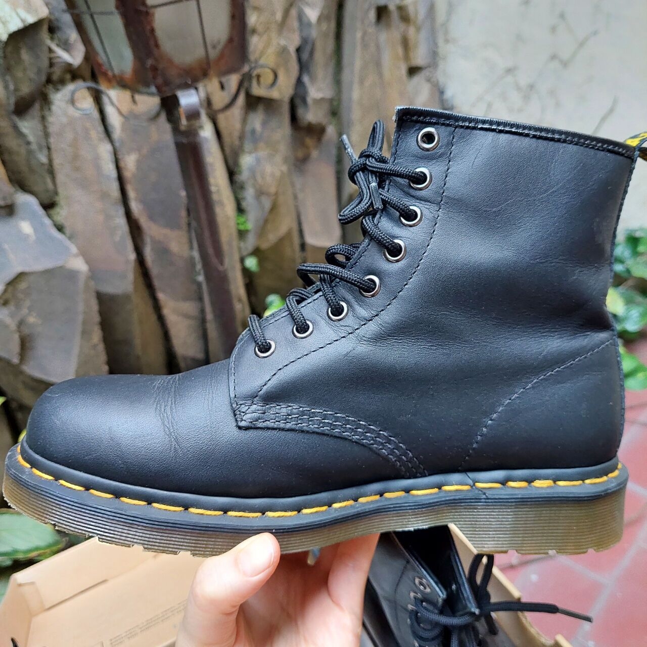 Dr. Martens Black Nappa Leather Boots