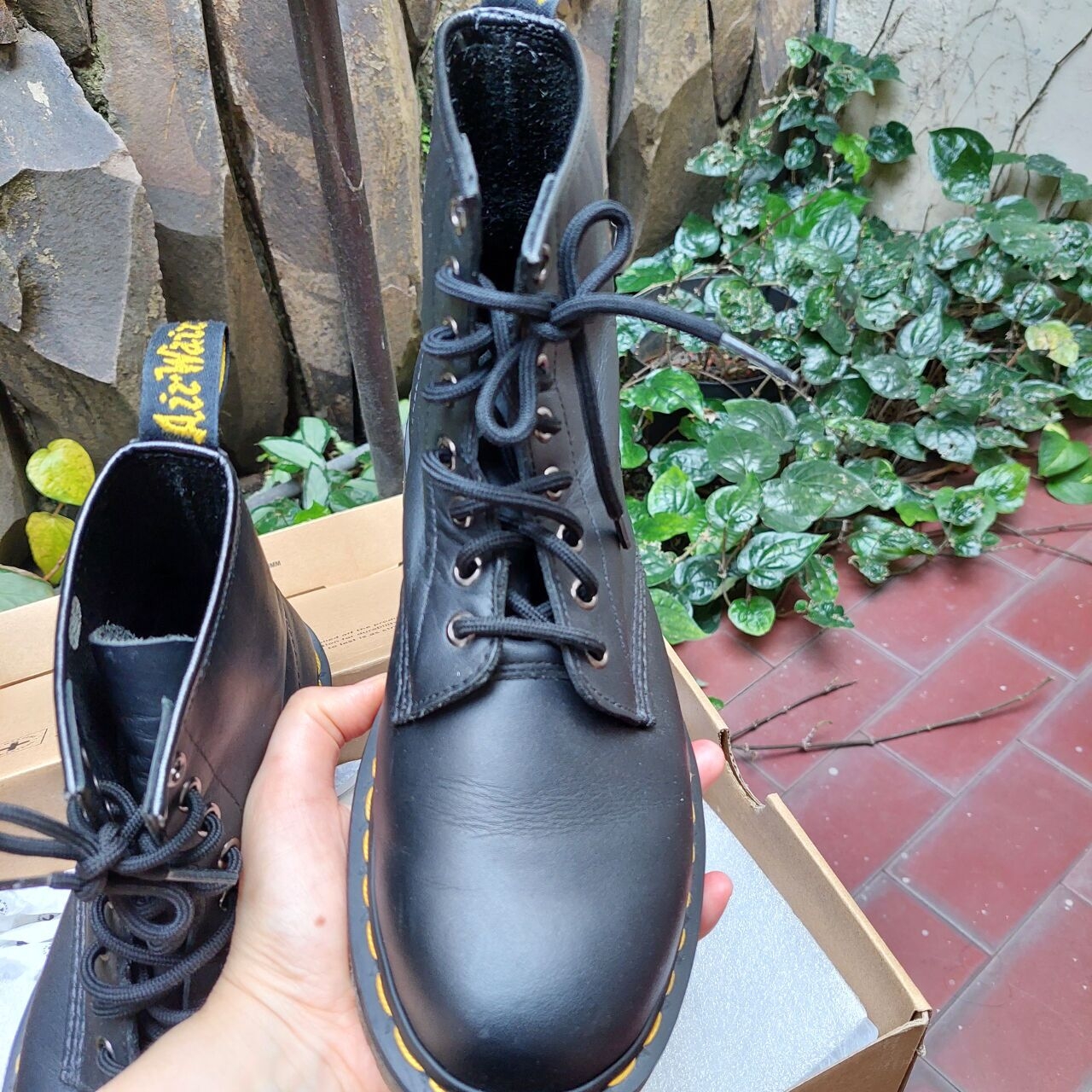 Dr. Martens Black Nappa Leather Boots