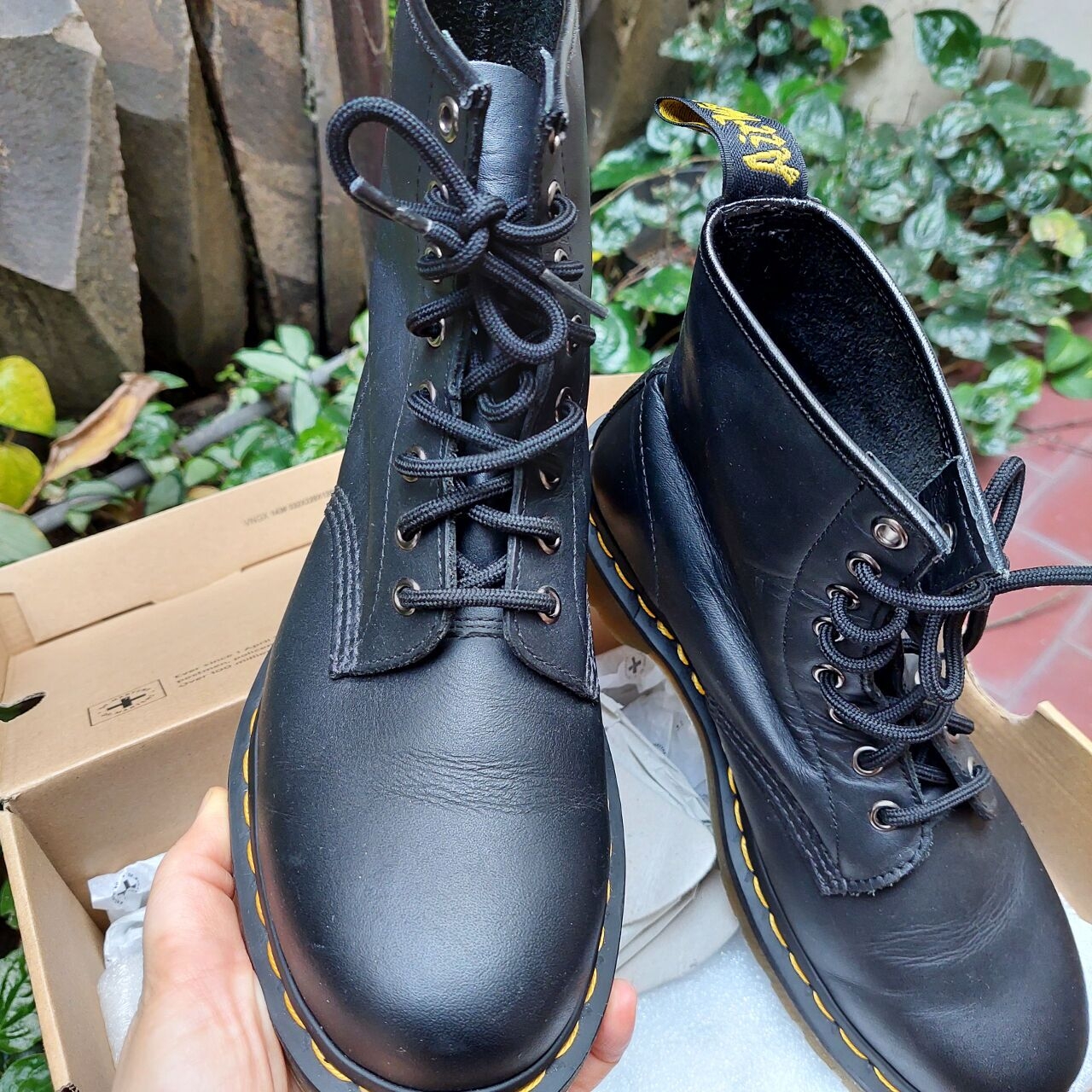 Dr. Martens Black Nappa Leather Boots