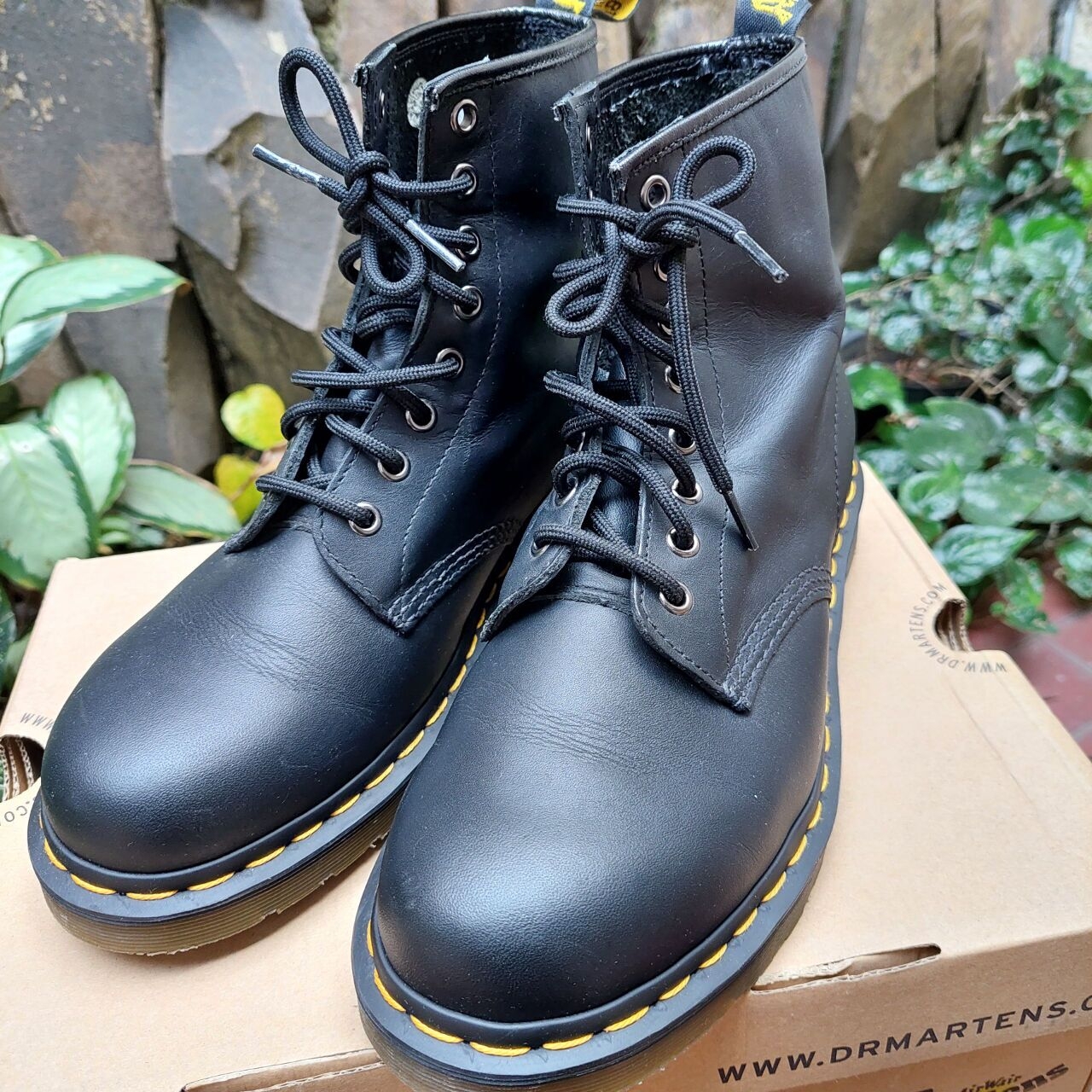 Dr. Martens Black Nappa Leather Boots