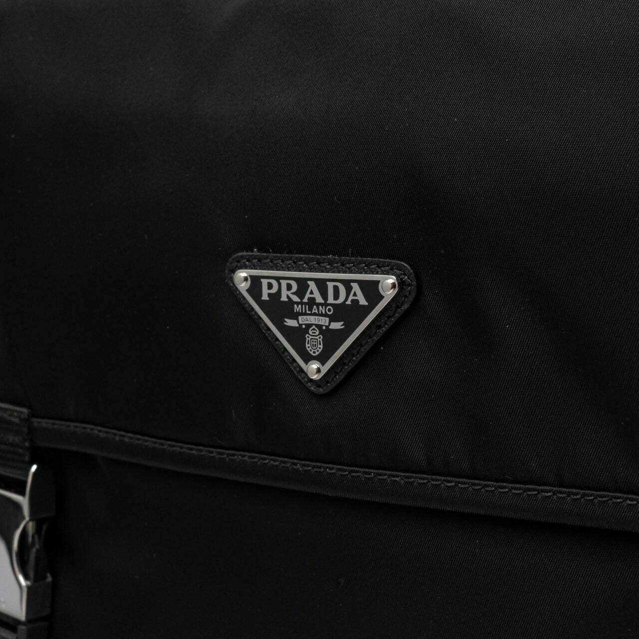 Prada Re-Nylon and Saffiano Shoulder Bag Black