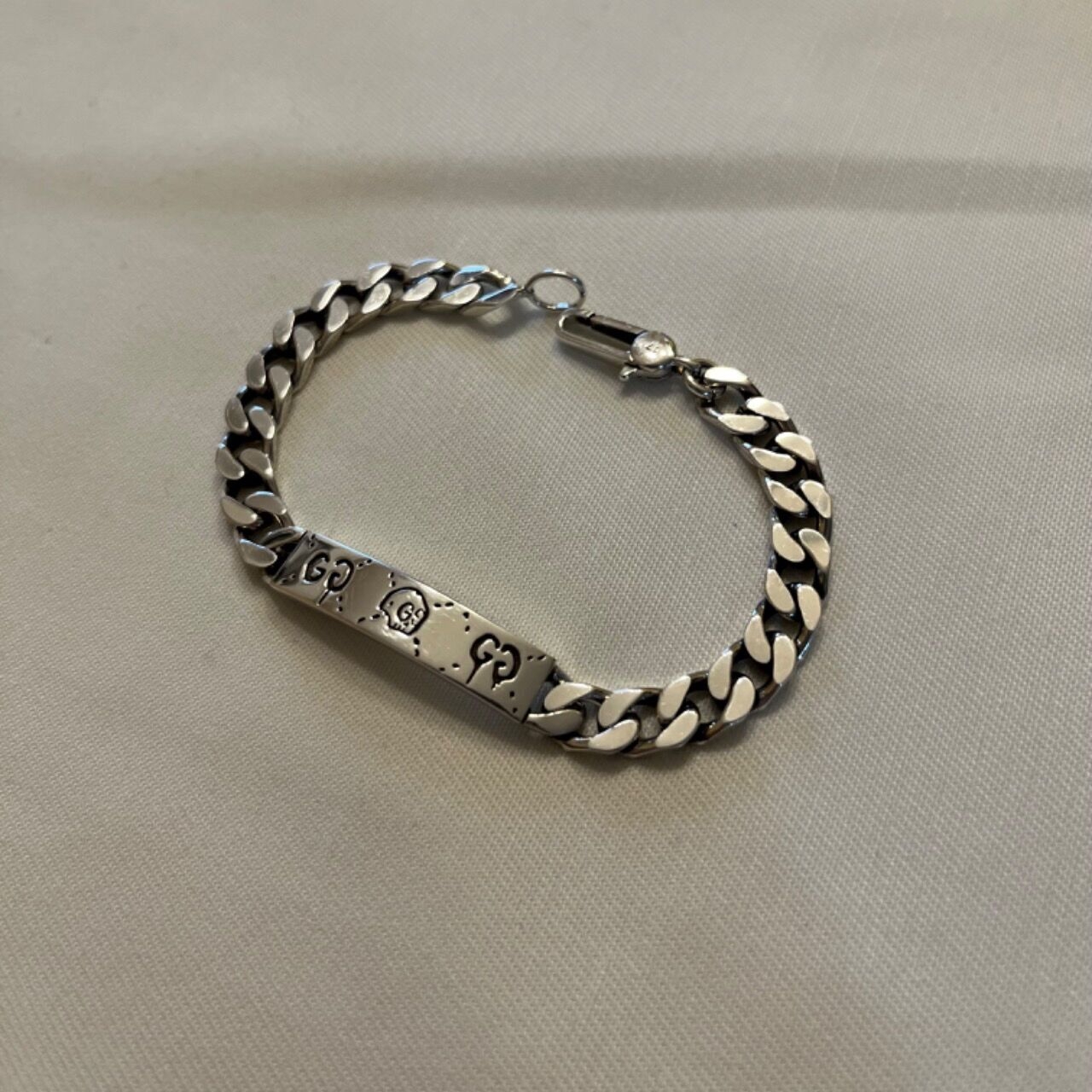 Gucci Ghost Chain Bracelet In Silver