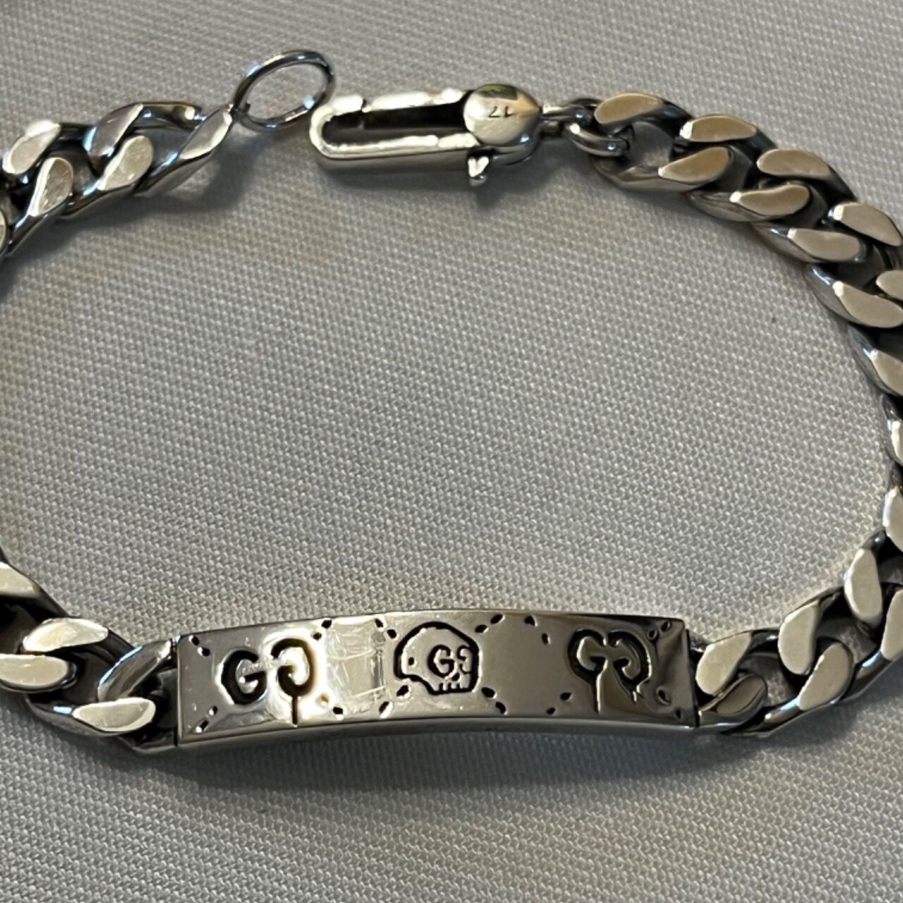 Gucci Ghost Chain Bracelet In Silver