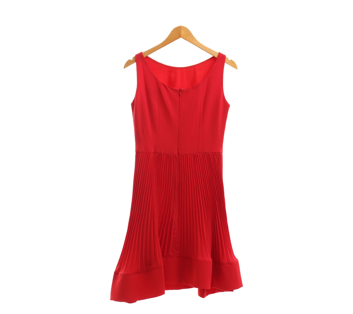 Sissae Red Pleated Mini Dress