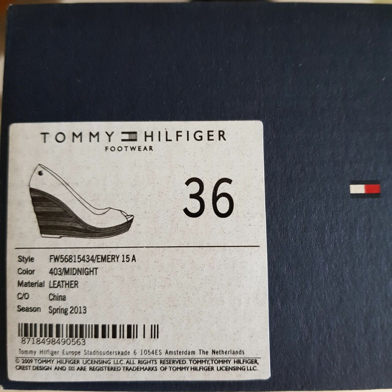 Tommy Hilfiger Navy Wedges