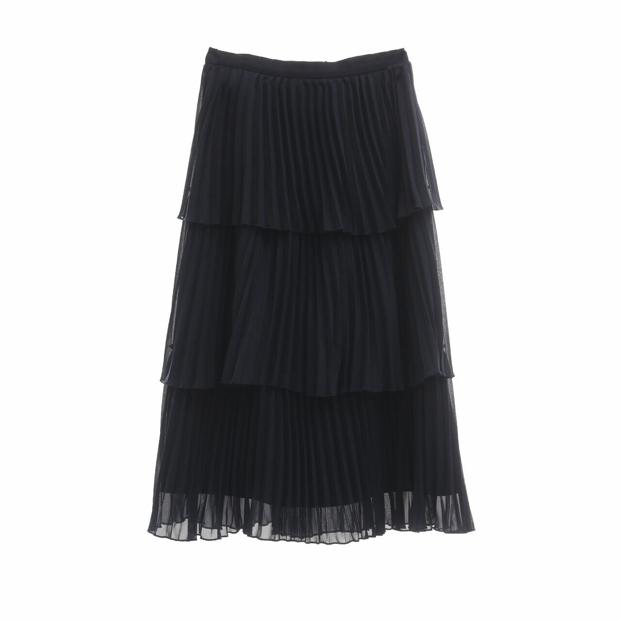 Love, Bonito Navy Pleats Midi Skirt