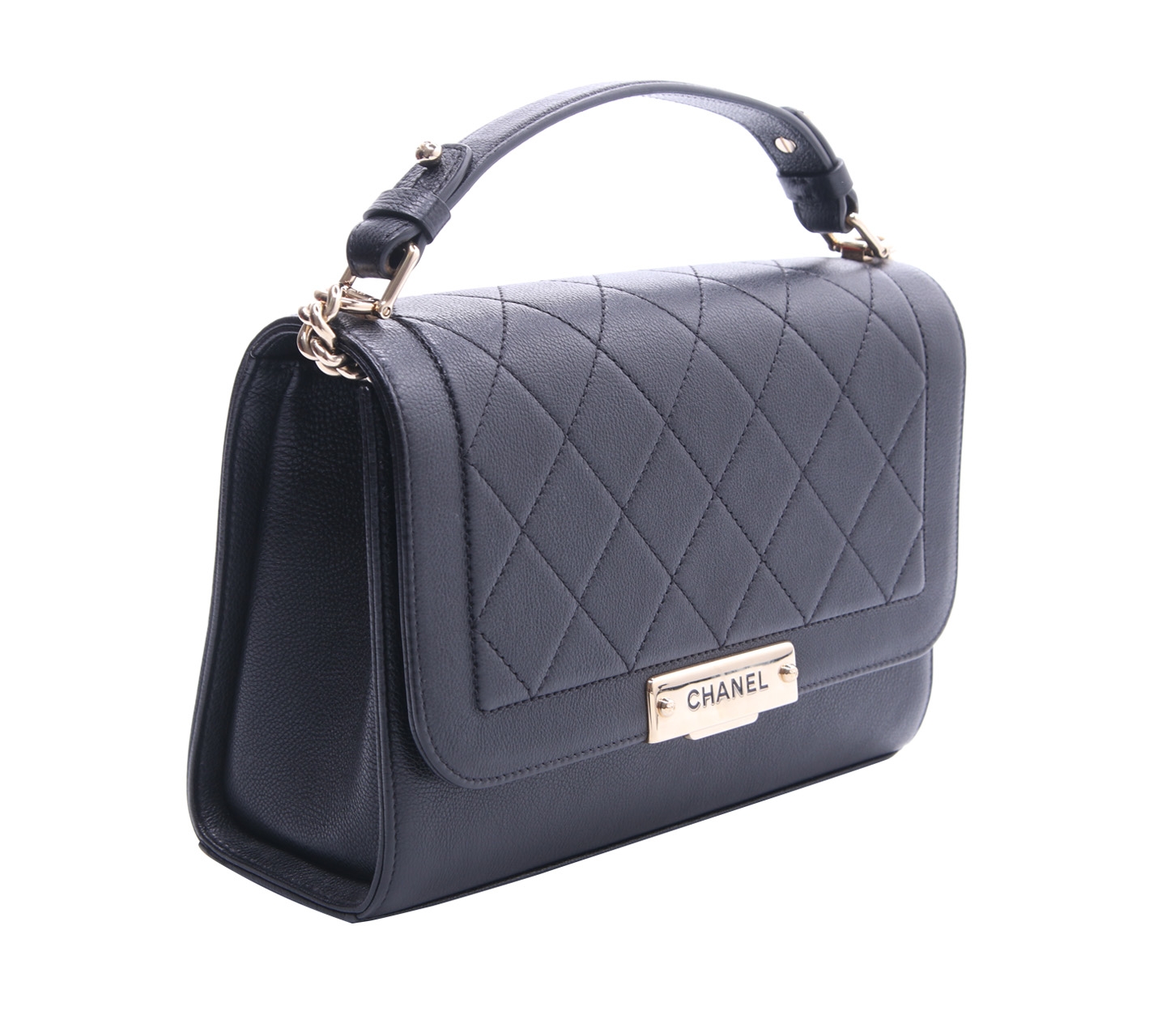 Chanel Black Quilted Leather Satchel