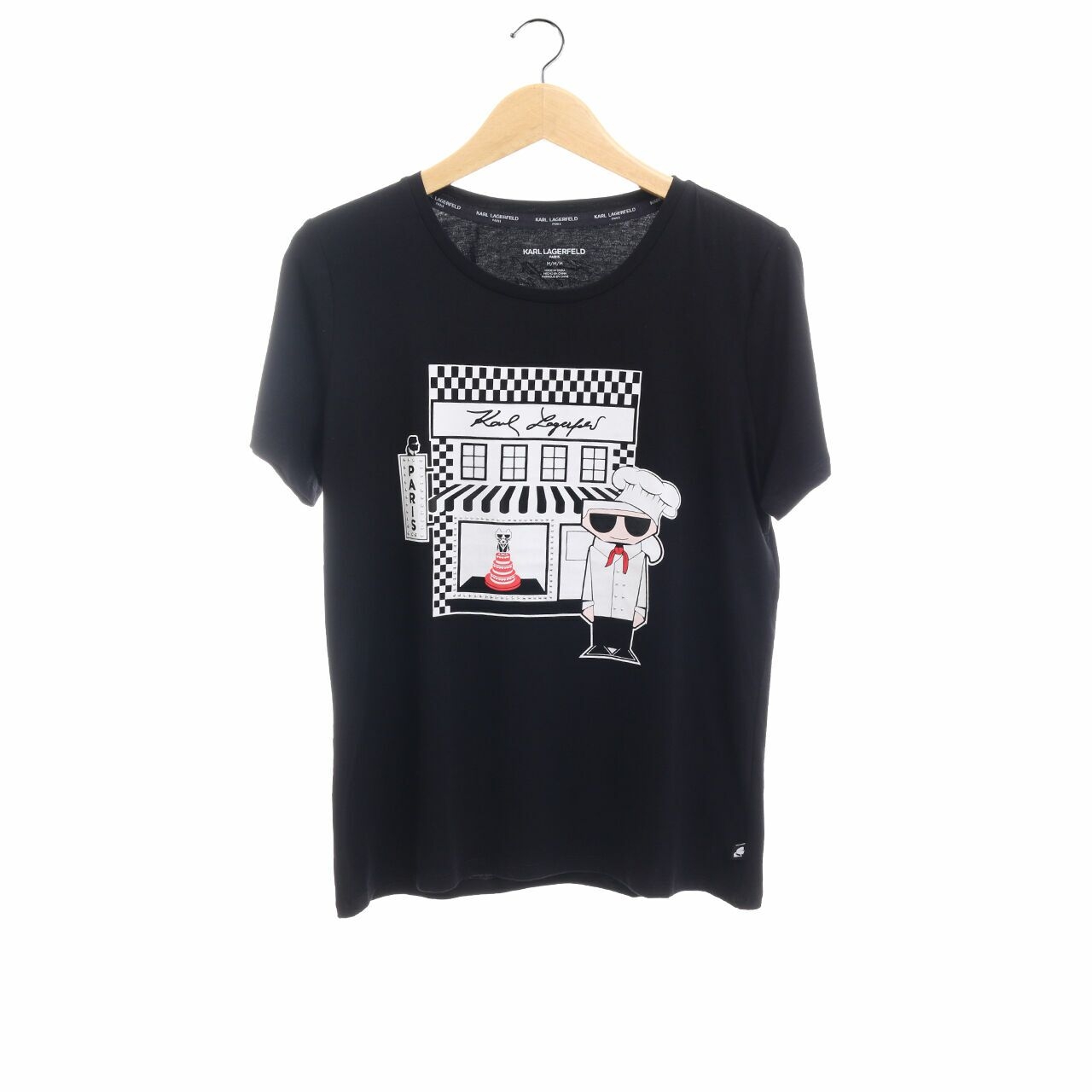 Karl Lagerfeld Paris Black Chef Tshirt Size M