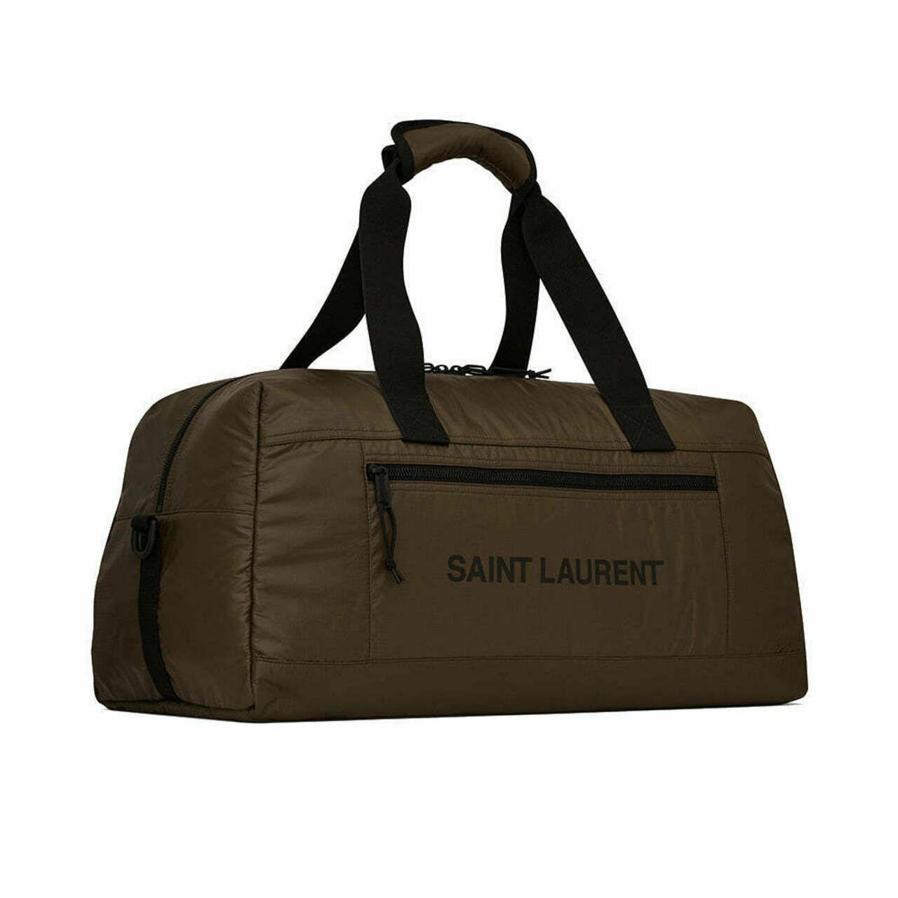 Saint Laurent Nuxx Nylon Large Duffle Bag Khaki Soldier