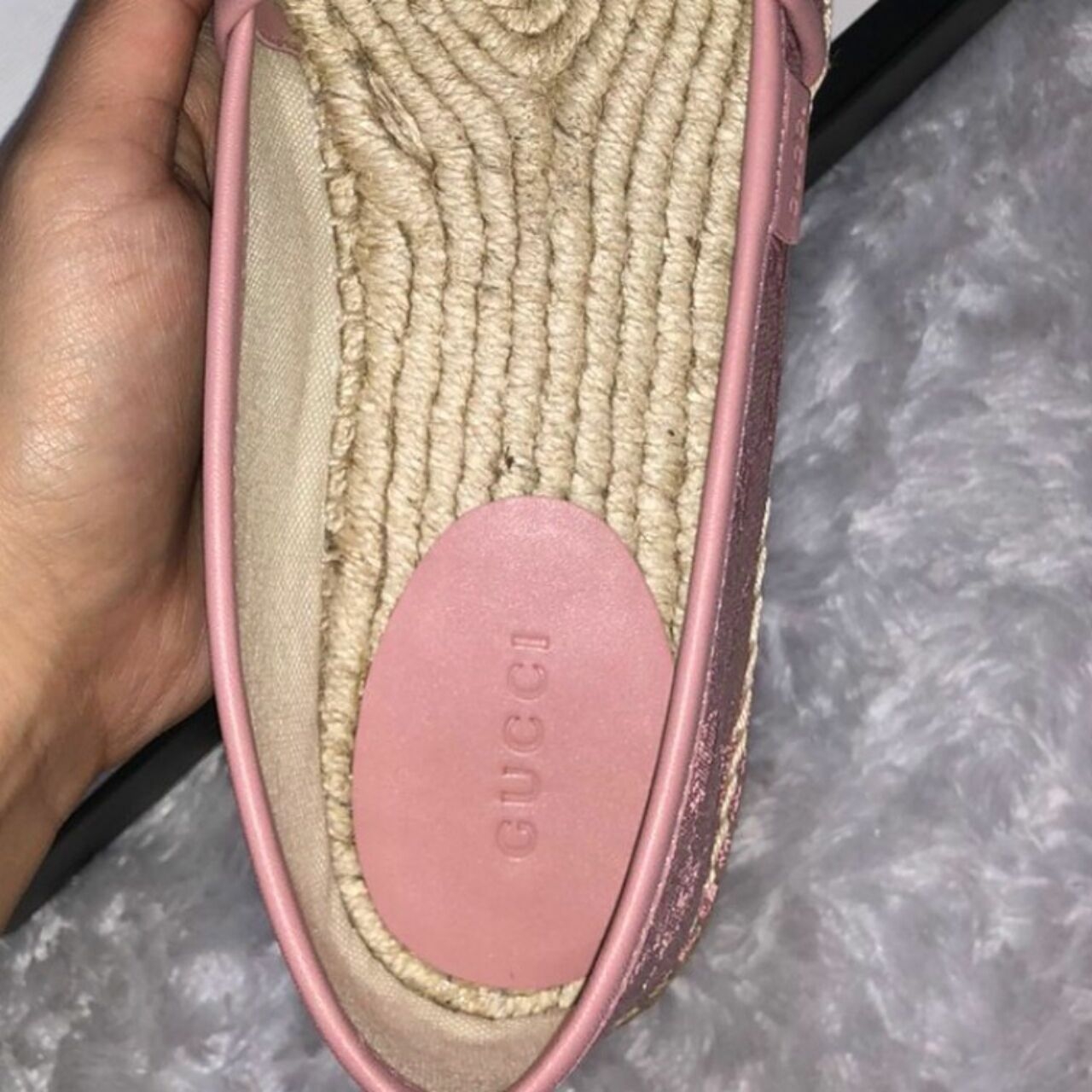 GG Canvas Espadrilles Pink