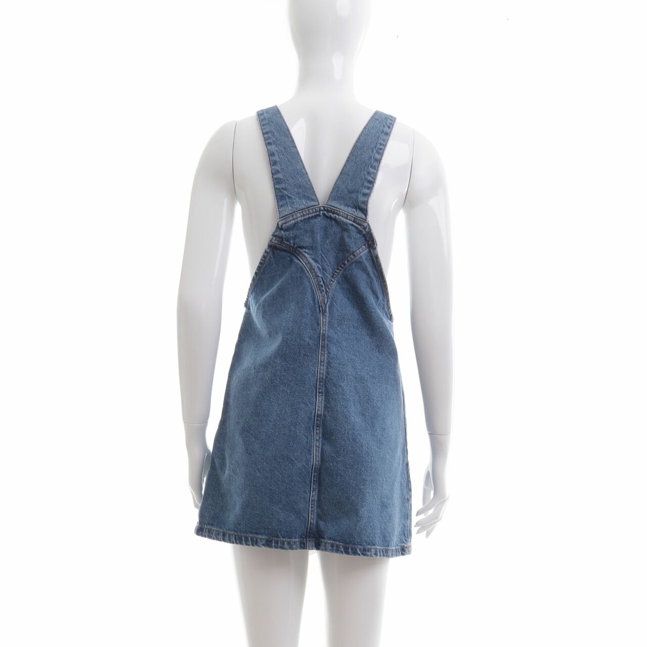 Stradivarius Blue Overall Mini Dress