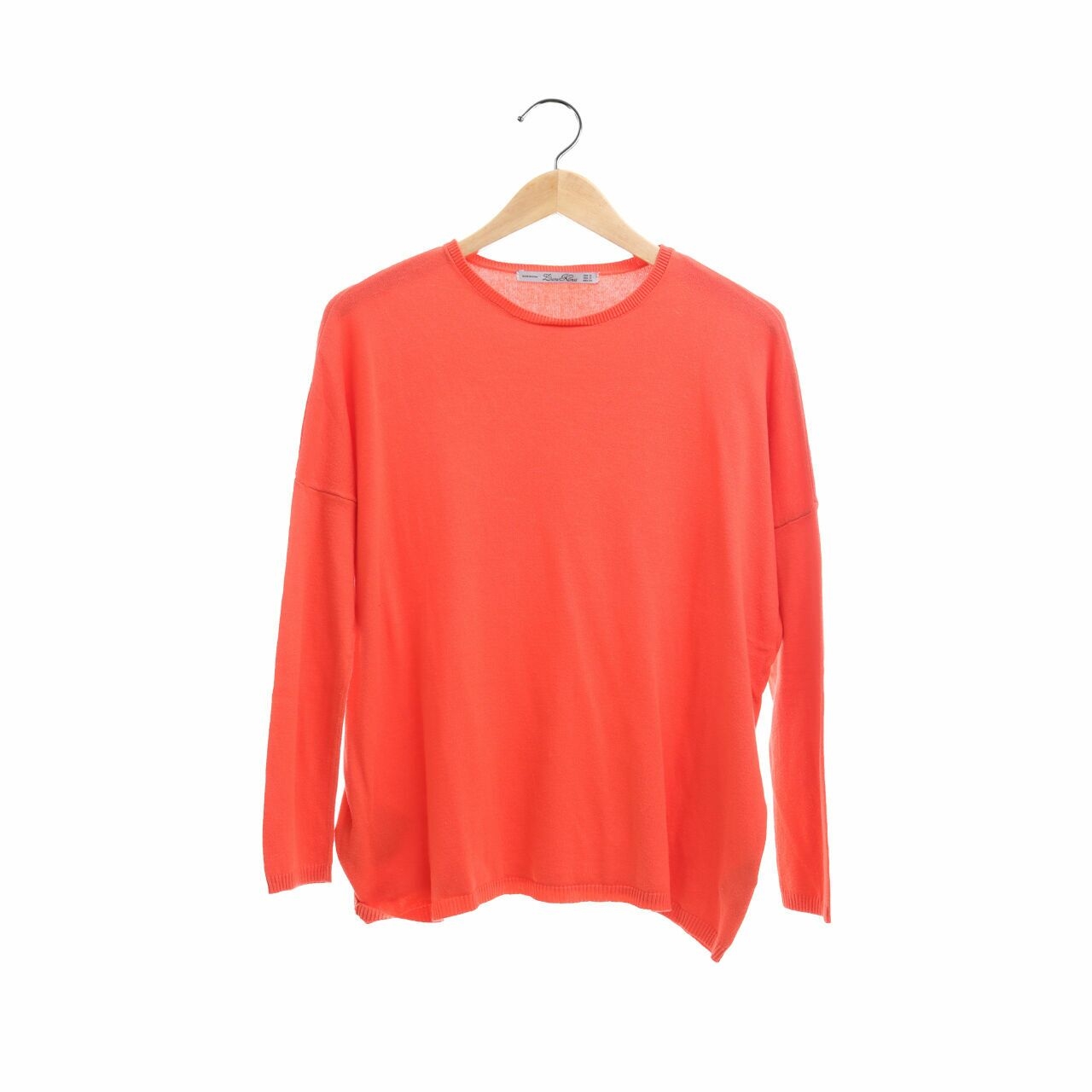 Zara Orange Knit Blouse