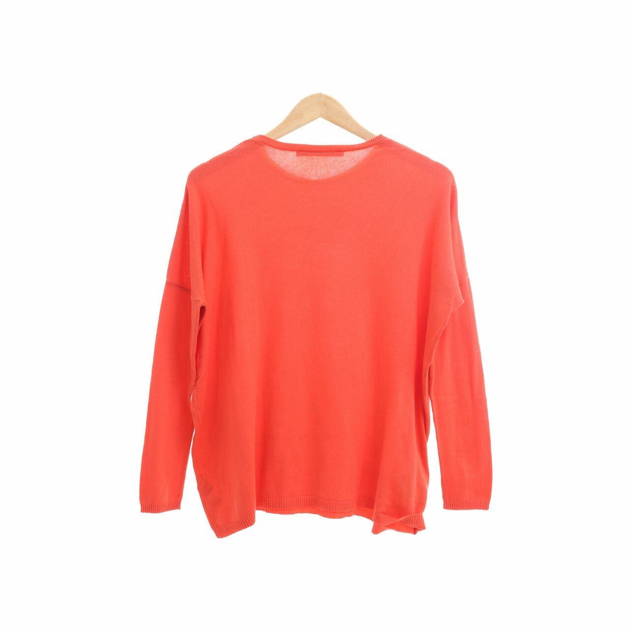 Zara Orange Knit Blouse