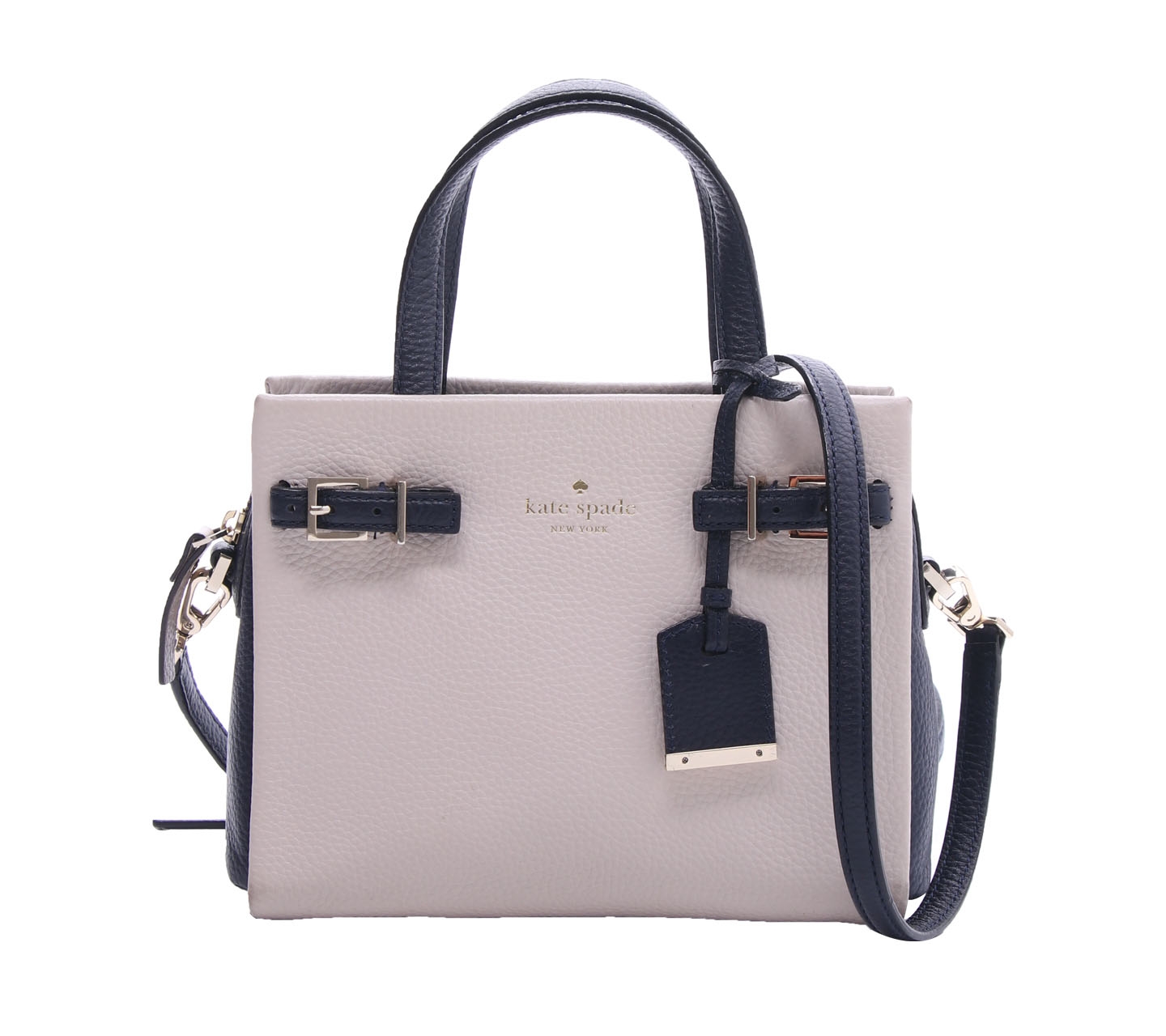 Kate Spade White & Navy Satchel