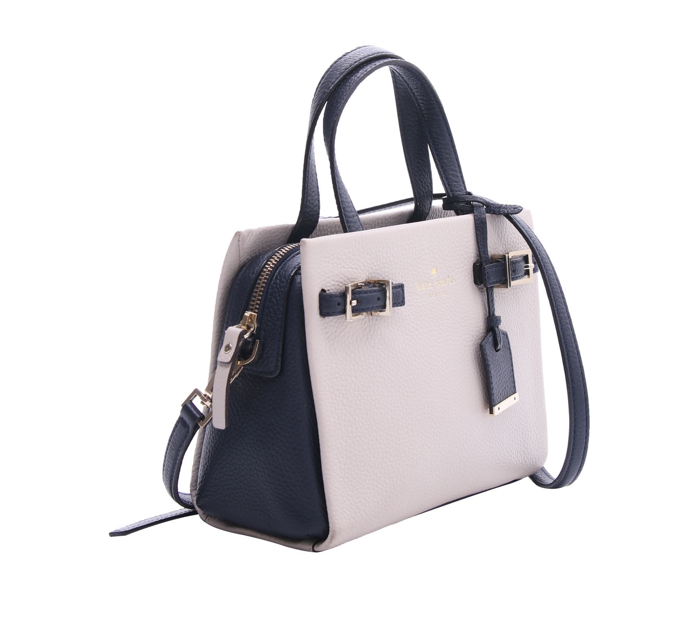 Kate Spade White & Navy Satchel