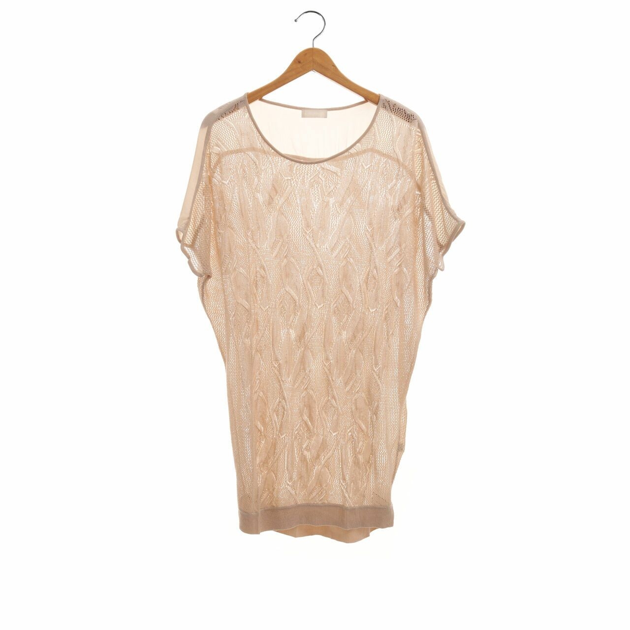 anteprima Beige Perforated  Blouse