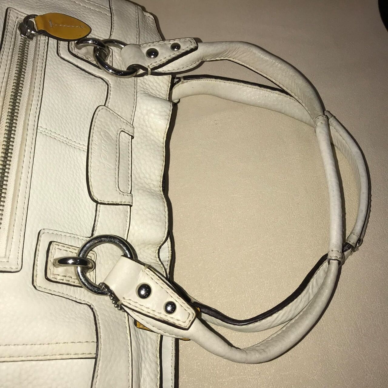 Coach White Shoulder Bag