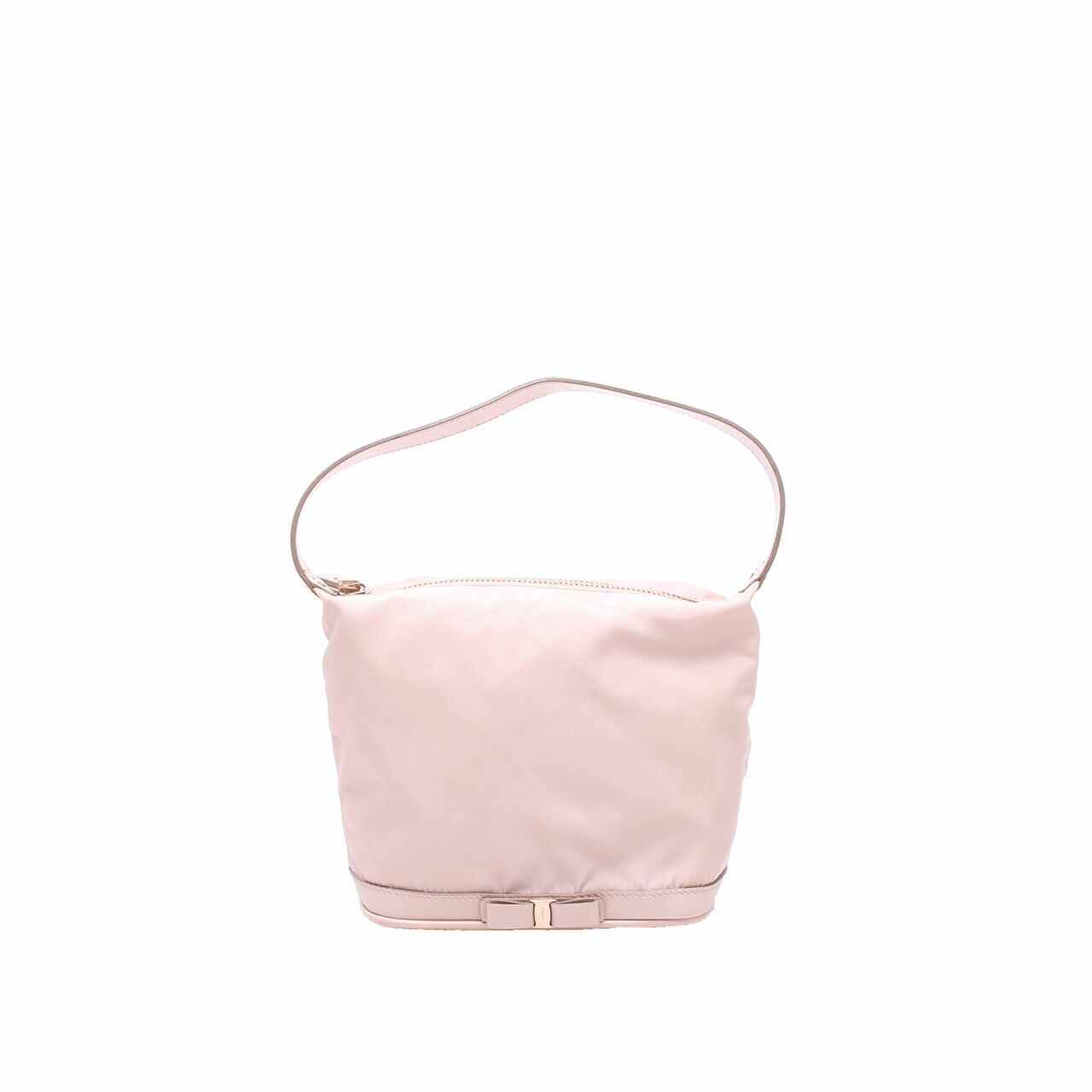 Salvatore Ferragamo Vala Ribbon Nylon Pink Handbag