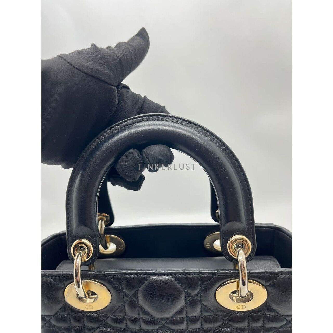 Christian Dior Lady Dior Small Black GHW 2017 Satchel