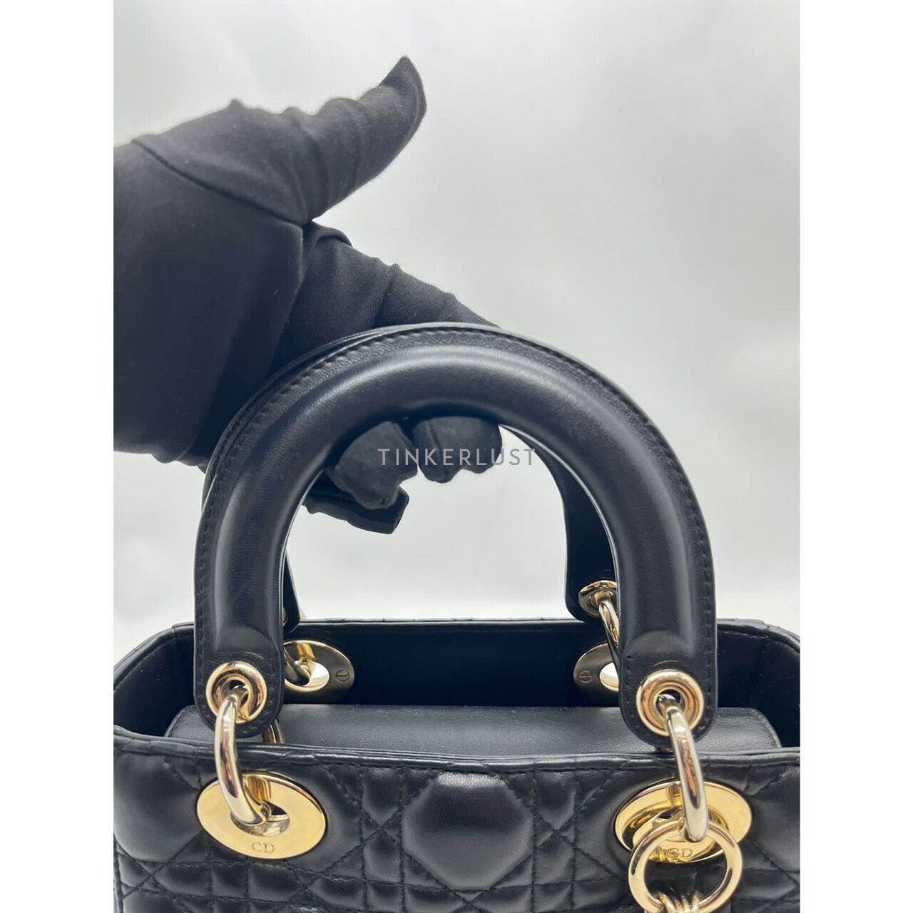 Christian Dior Lady Dior Small Black GHW 2017 Satchel