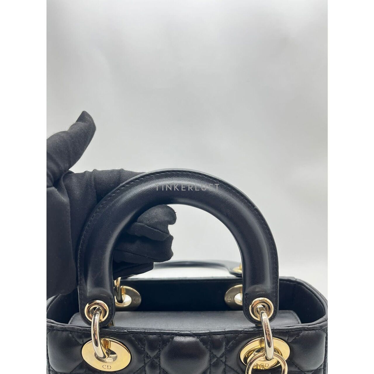 Christian Dior Lady Dior Small Black GHW 2017 Satchel