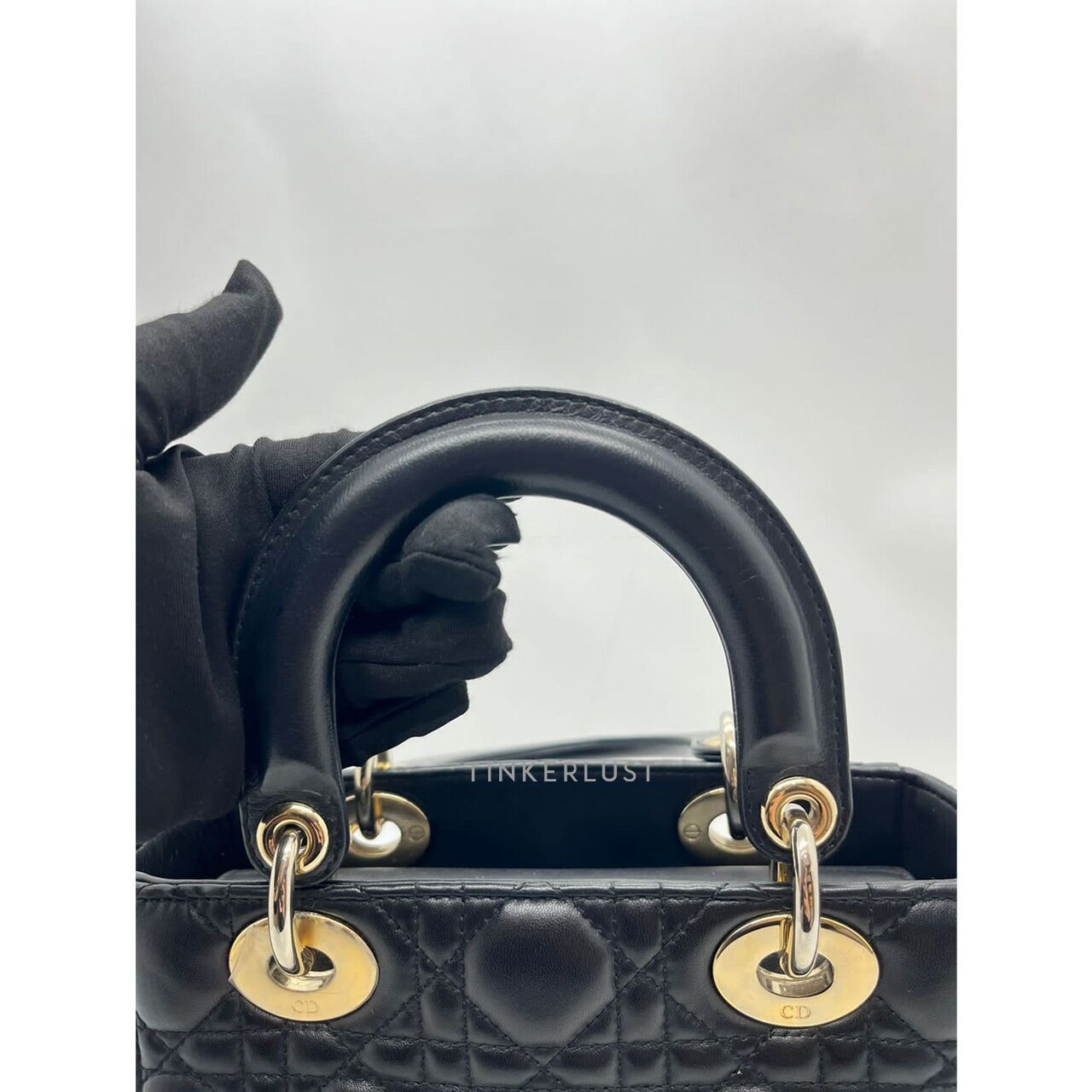 Christian Dior Lady Dior Small Black GHW 2017 Satchel