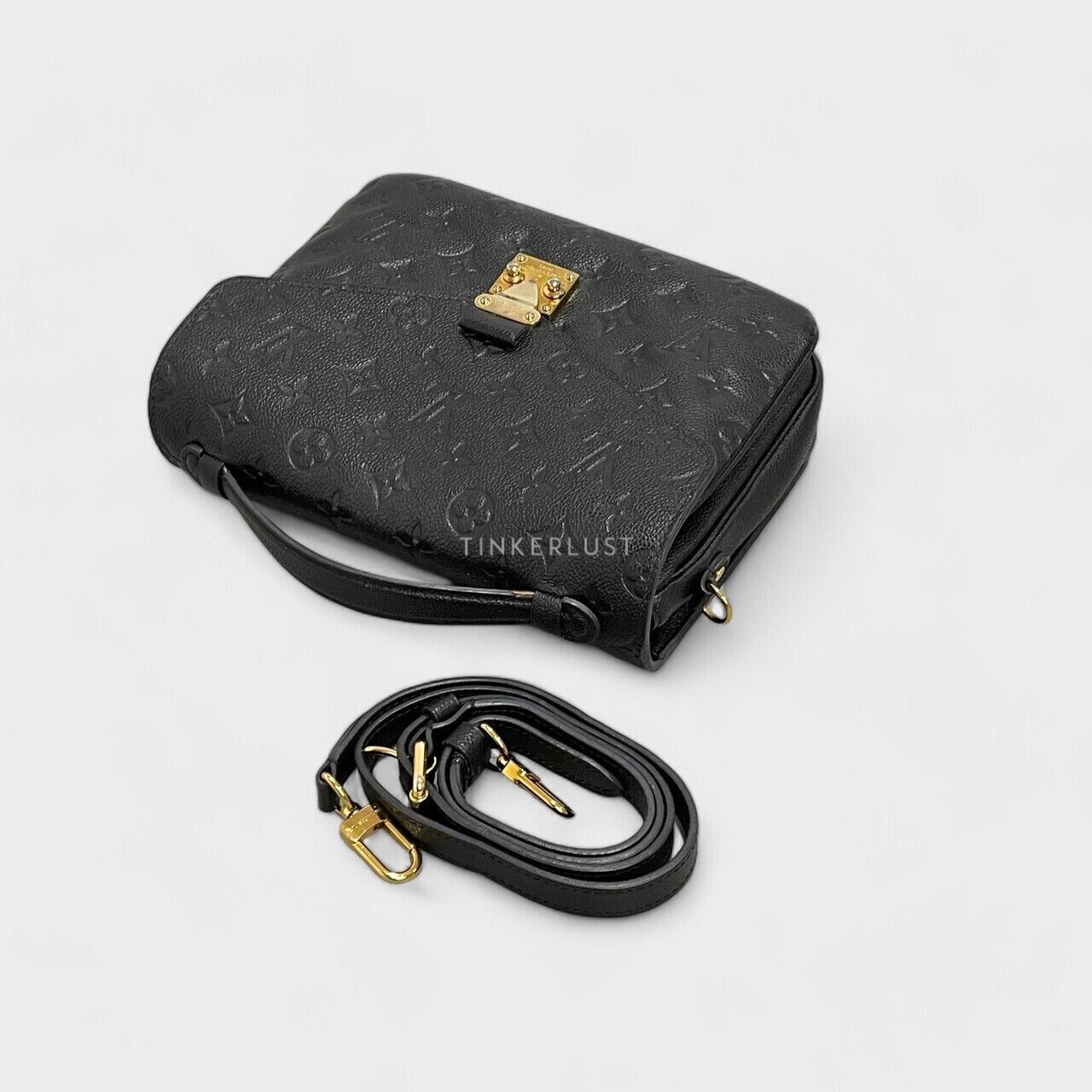 Louis Vuitton Pochette Metis Monogram Empreinte Noir Satchel Bag 