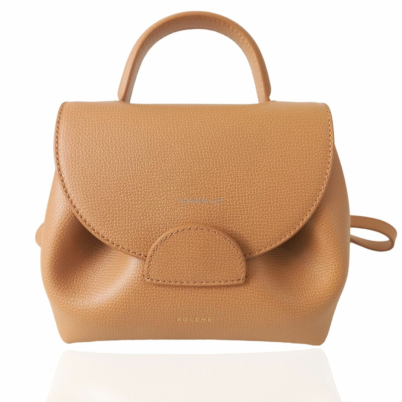 Polene Numero Un Nano Pebbled Trio Camel Satchel