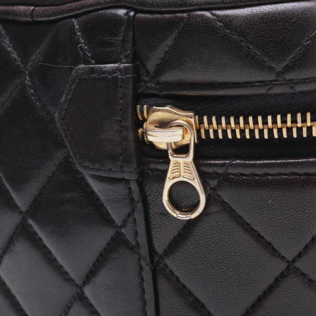 Chanel Dark Brown Vanity Hand Bag 