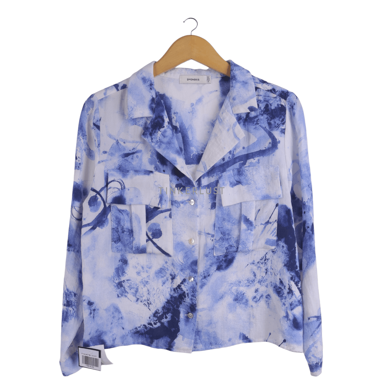 3Mongkis Blue & White Pattern Shirt