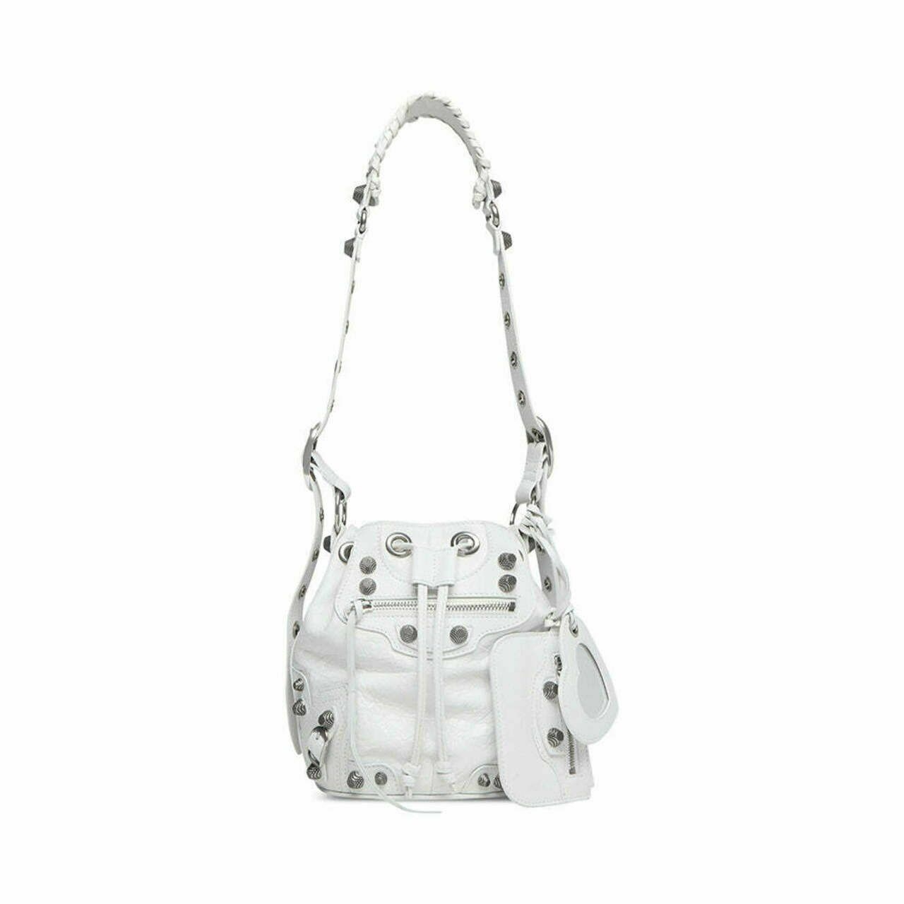 Balenciaga Le Cagole XS Bucket Bag Optic White Shw