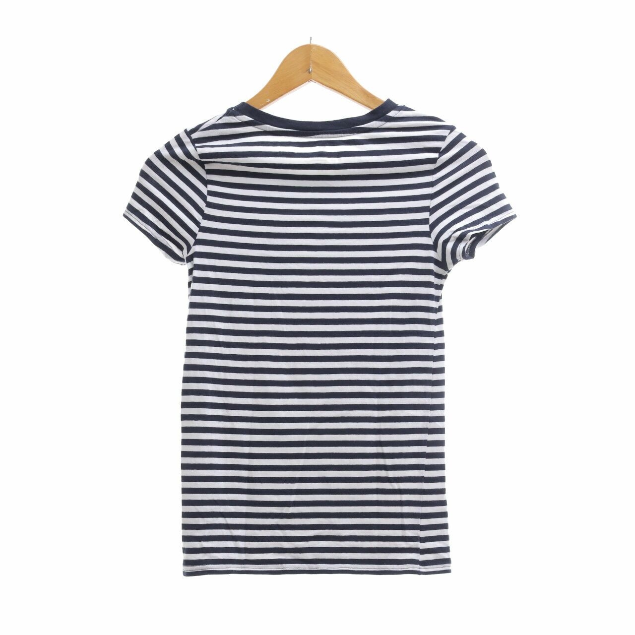 Cotton On Navy & White T-Shirt