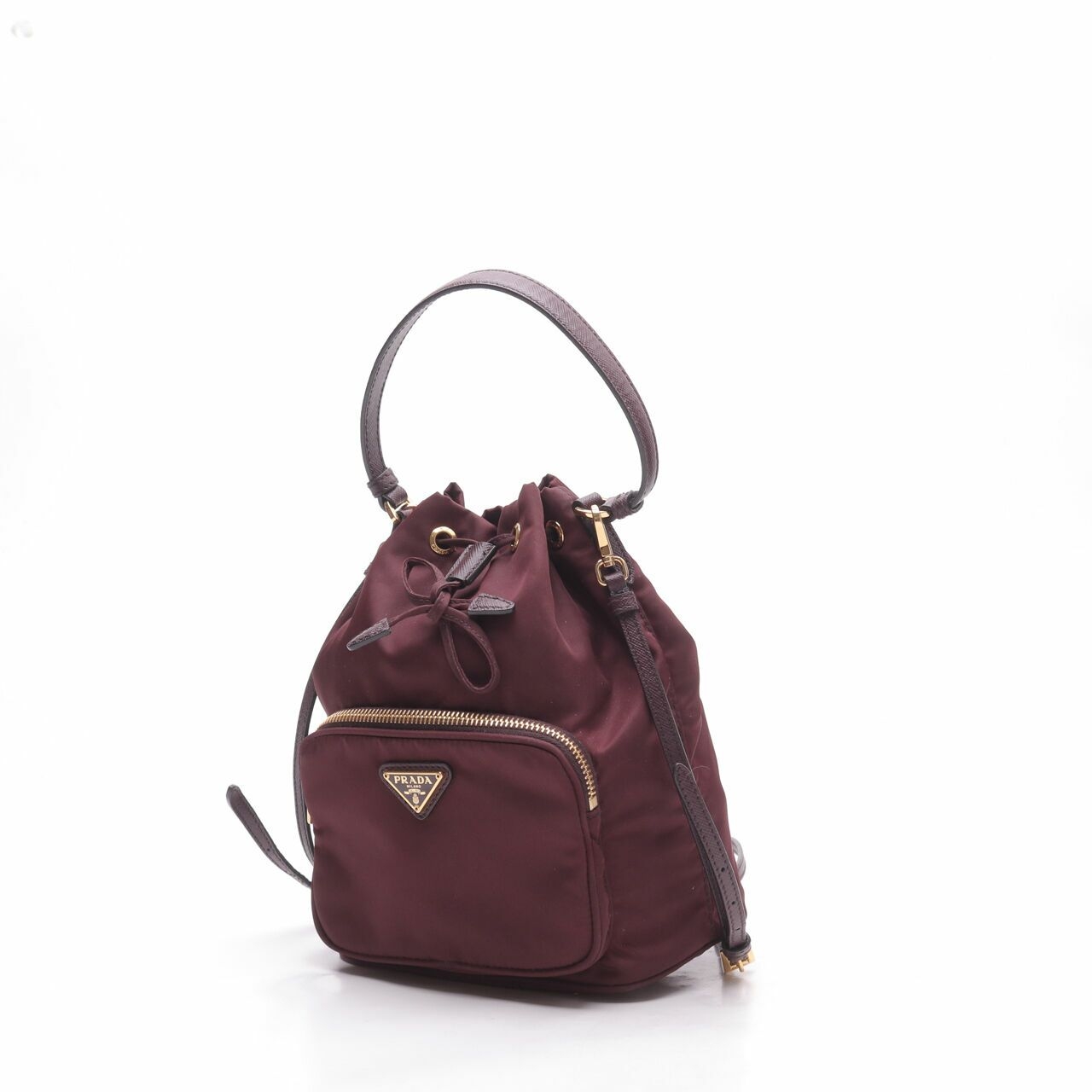 Prada Nylon Bucket Shoulder Bag