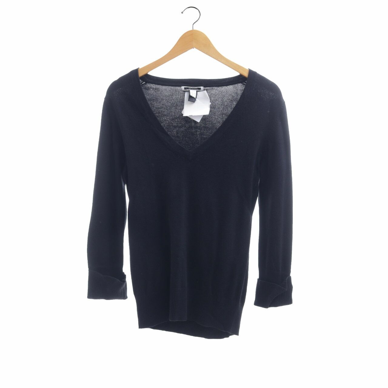 Mango Black Knit Sweatshirt Sweater