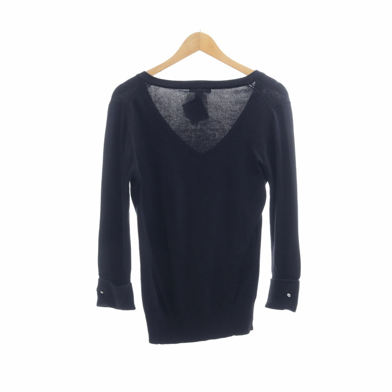 Mango Black Knit Sweatshirt Sweater