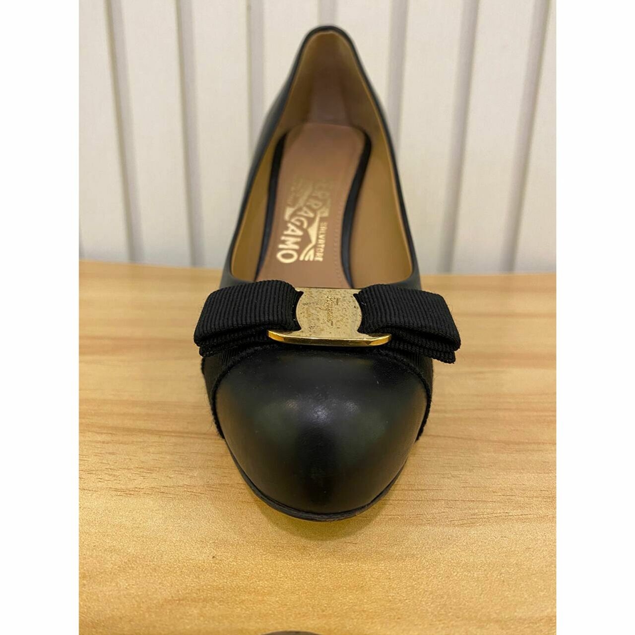 Salvatore Ferragamo Pimpa C. 9cm Nero Calfskin Heels