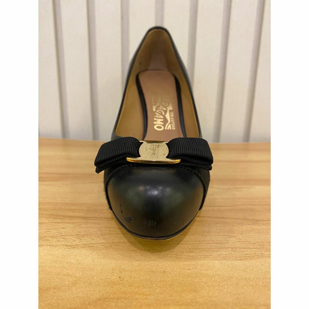 Salvatore Ferragamo Pimpa C. 9cm Nero Calfskin Heels