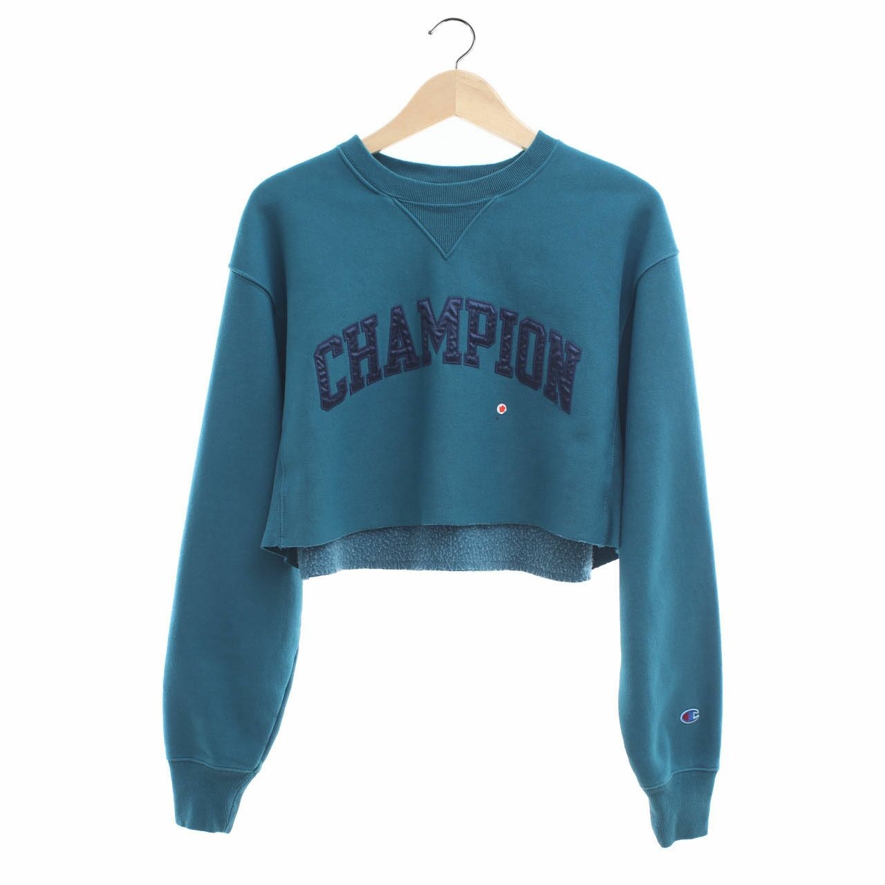 Champion Green Cropped Sweater