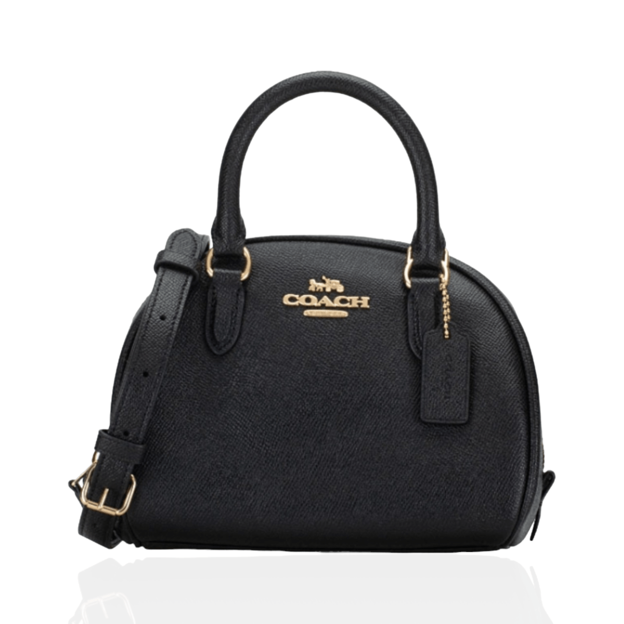 Coach Ca202 Sydney Crossgrain Satchel Black