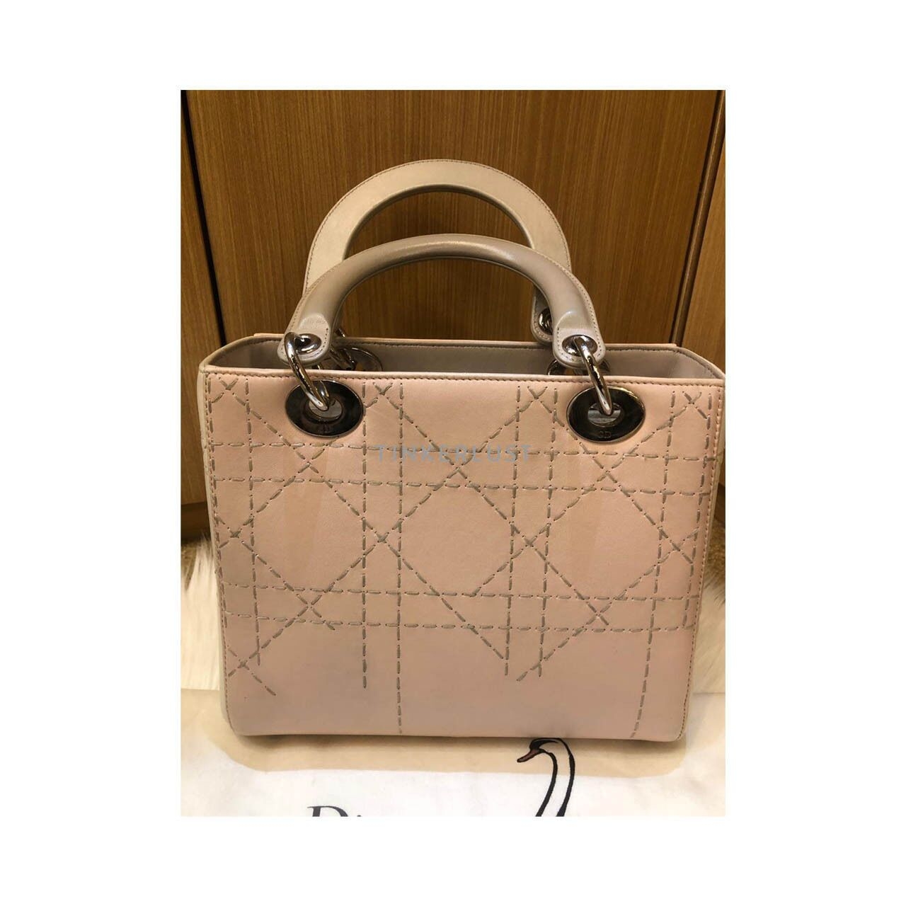 Christian Dior Lady Dior Medium Bicolor 2015 SHW Satchel