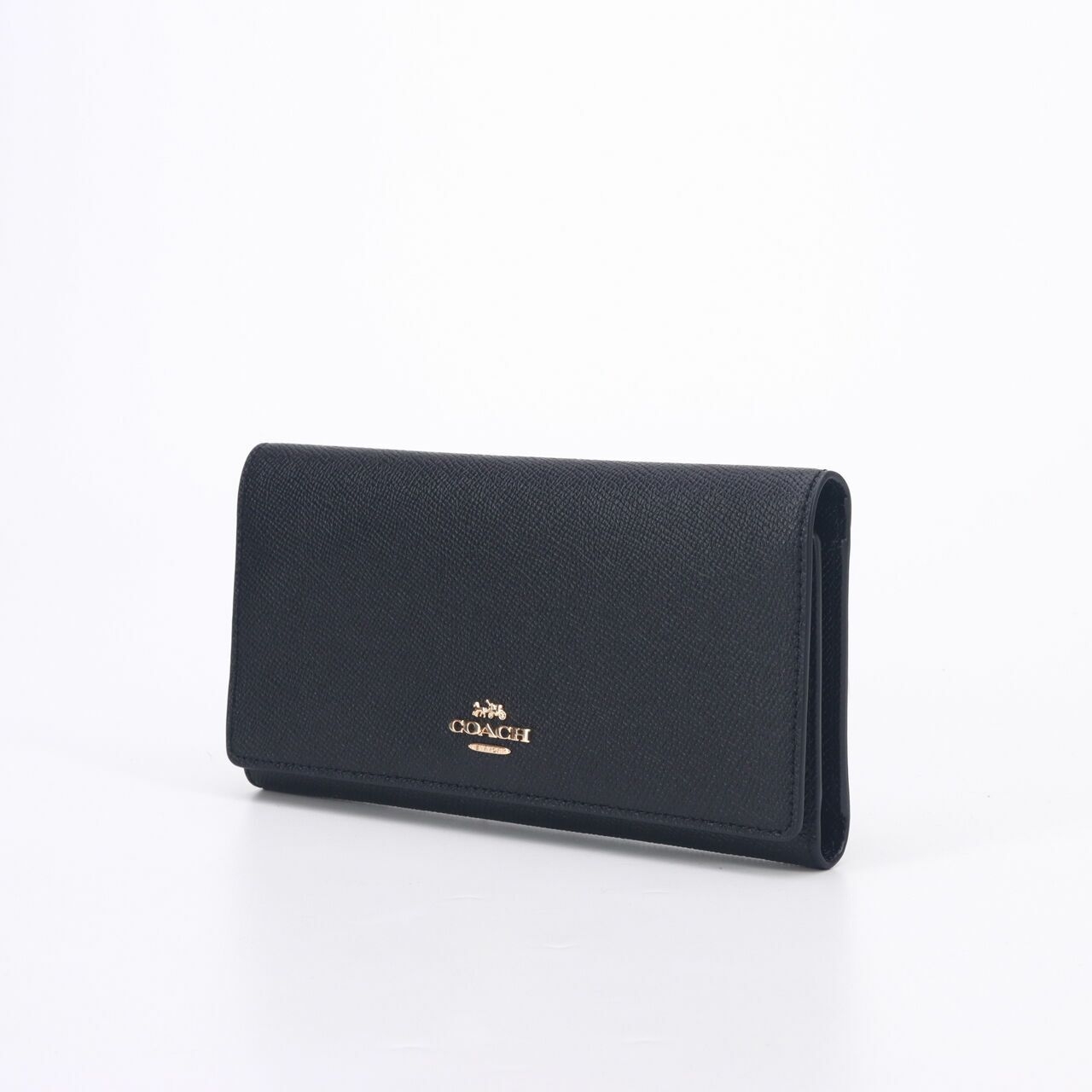 Coach C5578 Crossgrain Slim Trifold Black Wallet