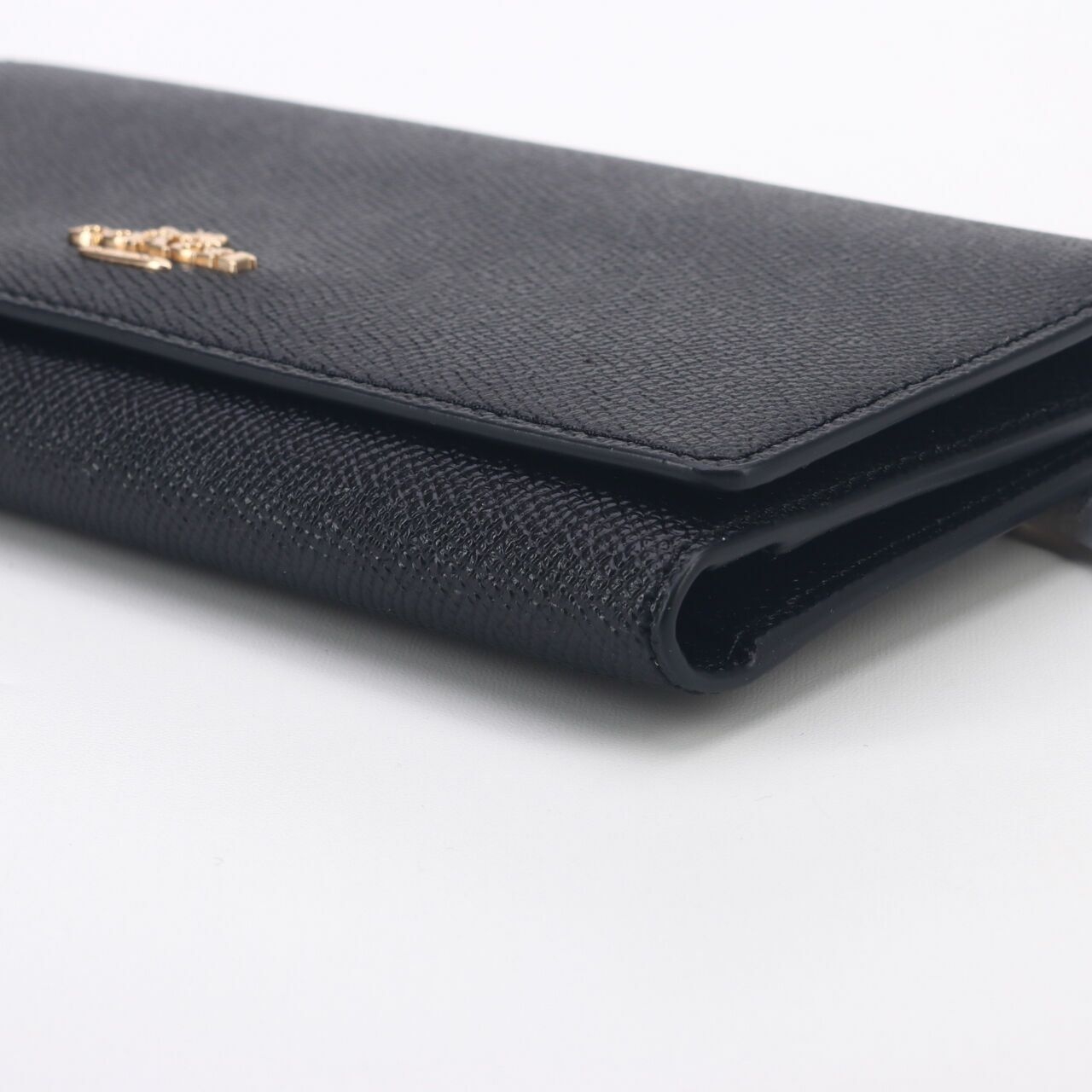 Coach C5578 Crossgrain Slim Trifold Black Wallet