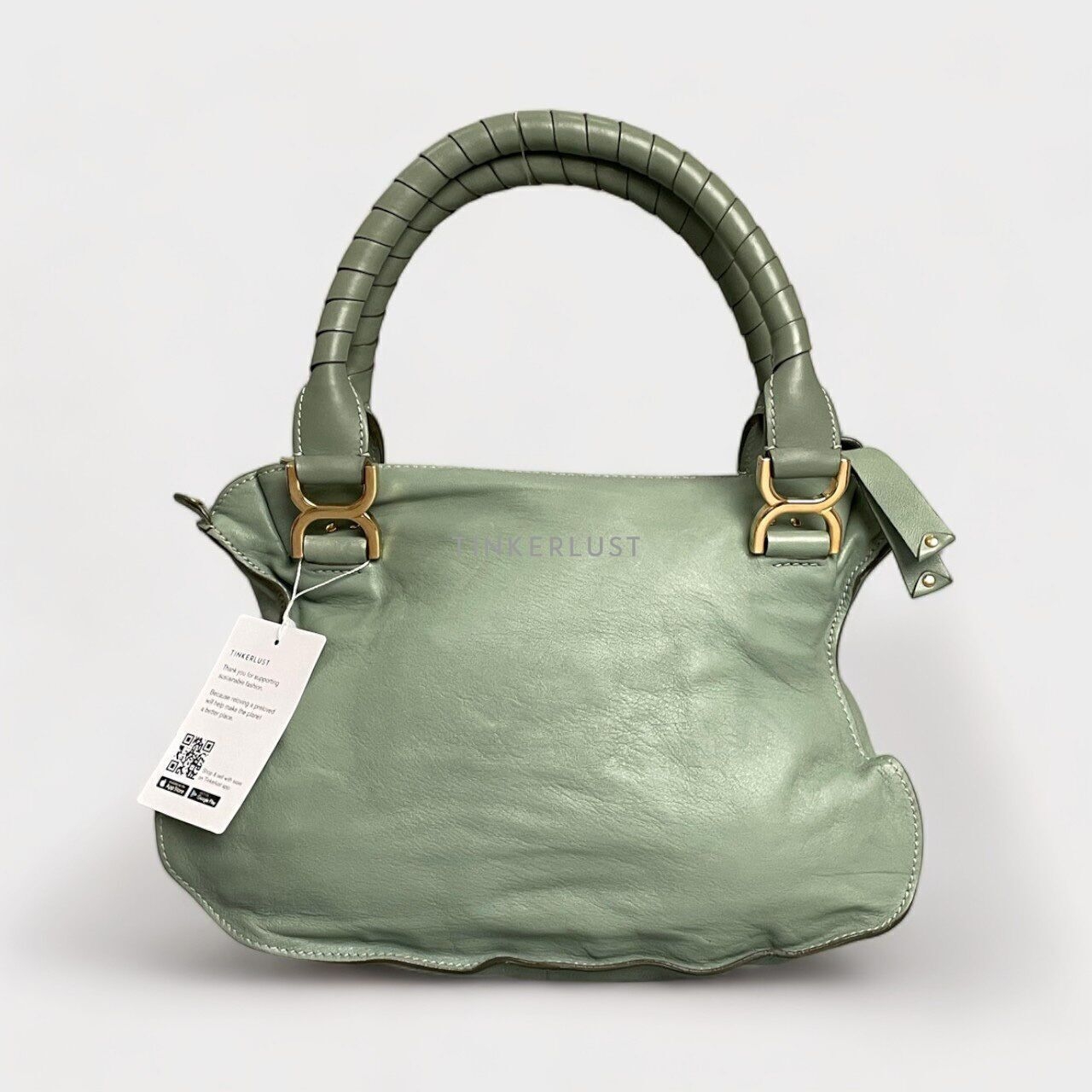 Chloe Marcie Medium Light Green Calfksin GHW Satchel